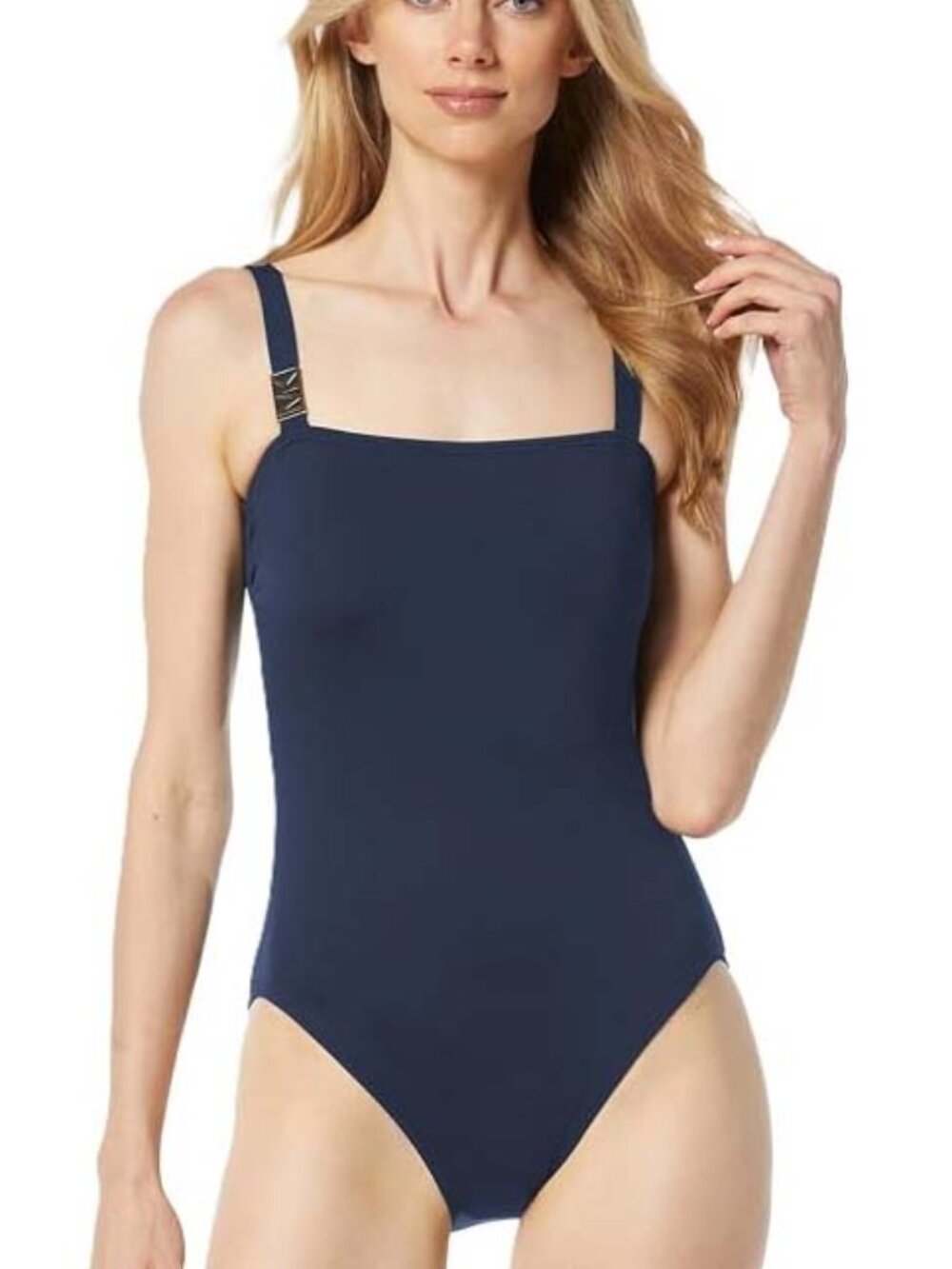 NWT Michael Kors Women’s Square Neck Underwire Logo One Piece Swimsuit 6